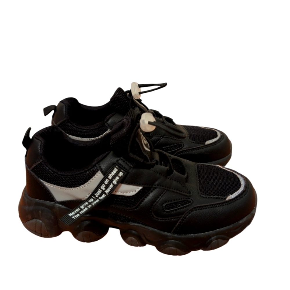 Santiro Boys Shoes Lightweight Fashion Kids Girls Sneakers Black Size 5 Big Kid - Picture 6 of 7